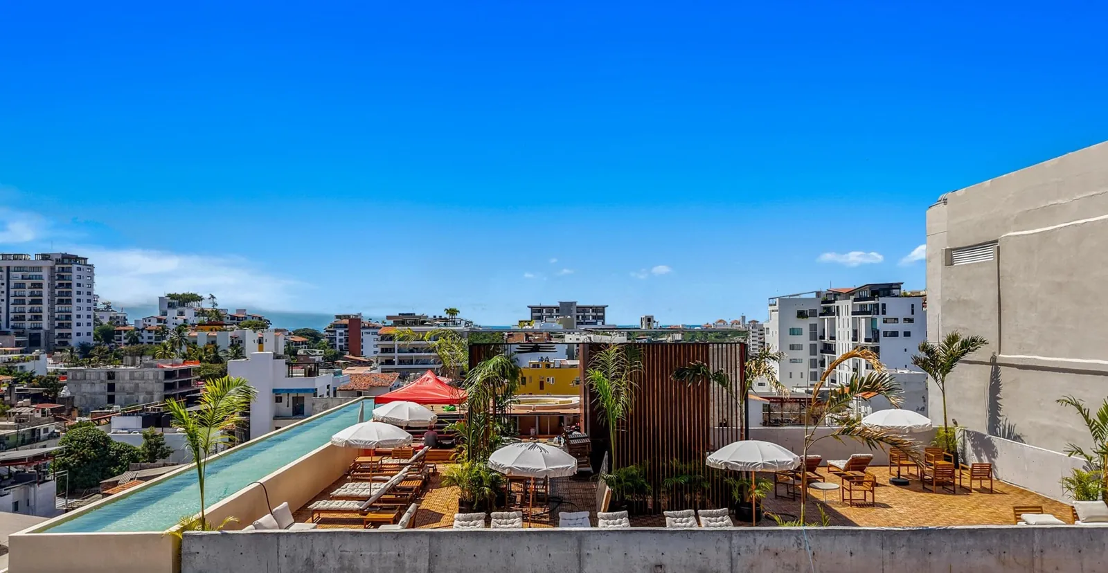 Rooftop infinity pool view